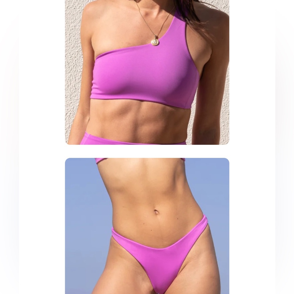Left On Friday Pink One-Shoulder Bikini
